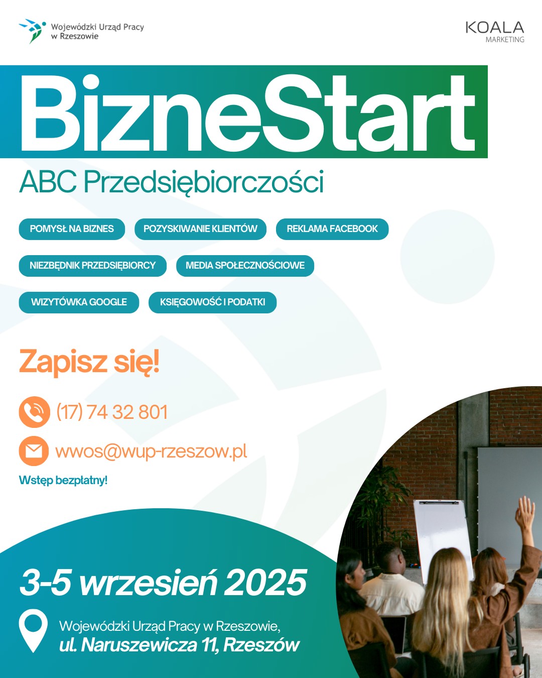 Obrazek dla: Darmowe warsztaty - ABC Przedsiębiorczości BizneStart